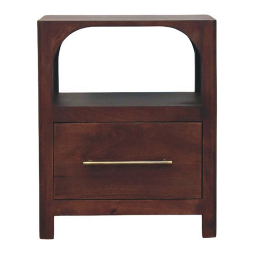 Arched Edge 1 Drawer Bedside - product view