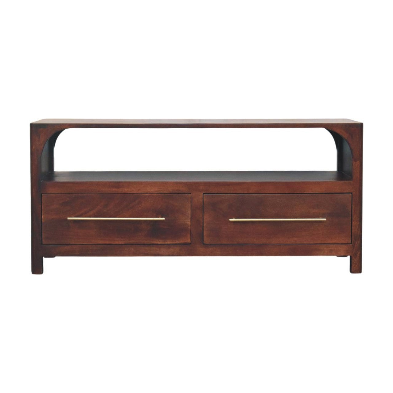 Arched Edge 2 Drawer Media Unit - product view