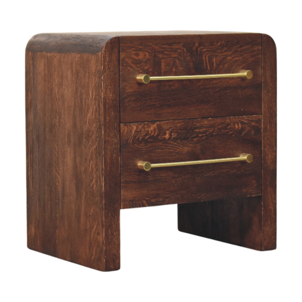 Aurelio Smoked Oak Bedside Table - verified alternate view 2