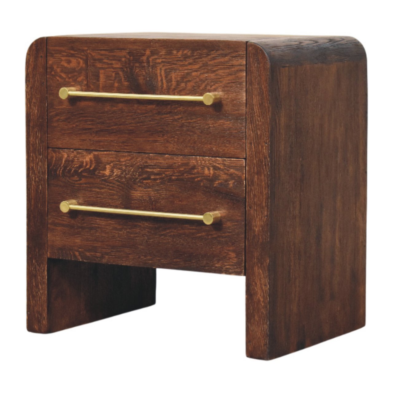 Aurelio Smoked Oak Bedside Table - verified alternate view 3
