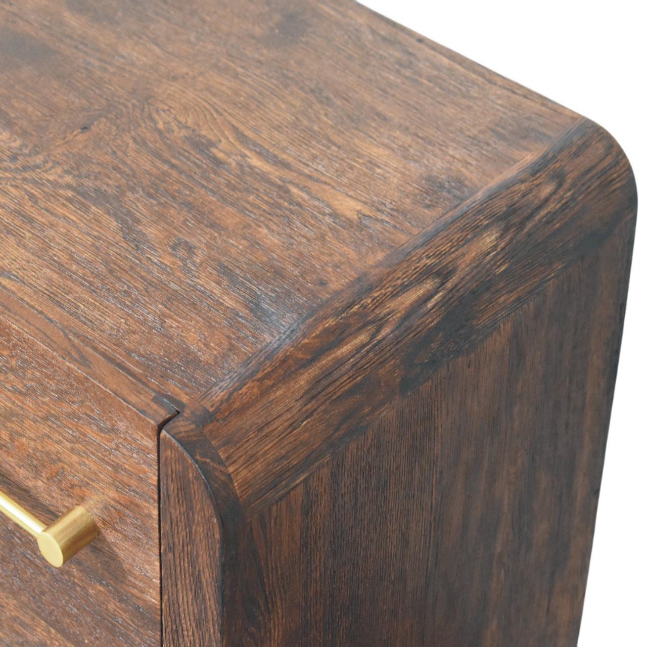 Aurelio Smoked Oak Bedside Table - verified alternate view 5