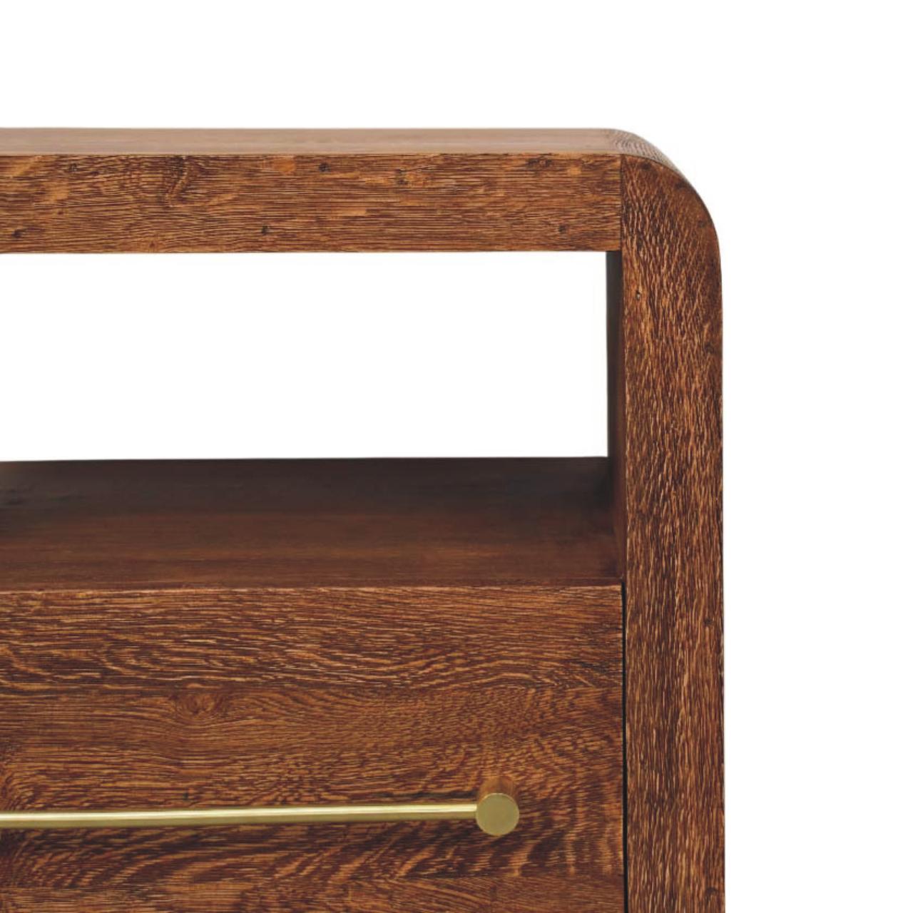 Aurelio Smoked Oak Open Bedside - verified alternate view 4