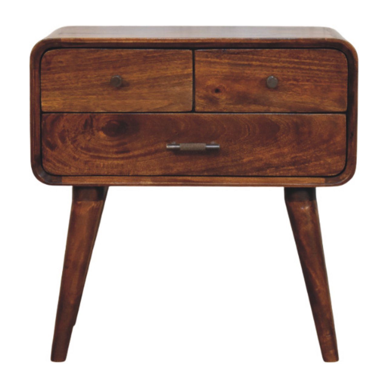 Avora 3-Drawer Chestnut Nightstand - product view