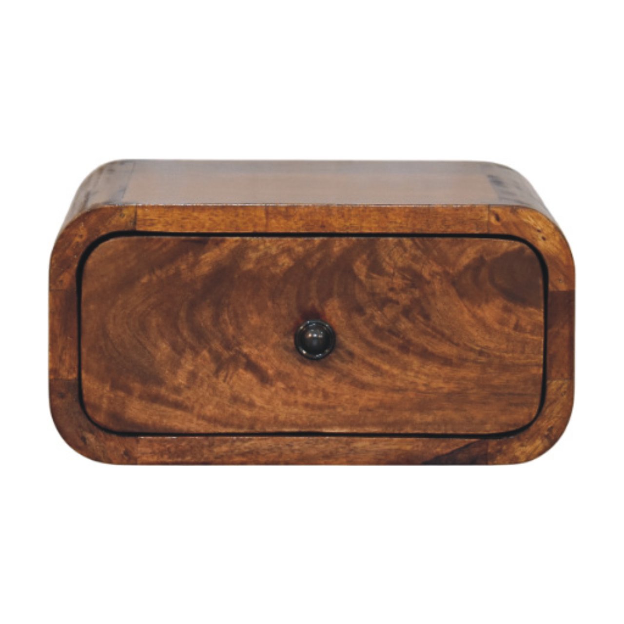 Avora Mini Wall-Mounted Chestnut 1 Drawer Nightstand - product view
