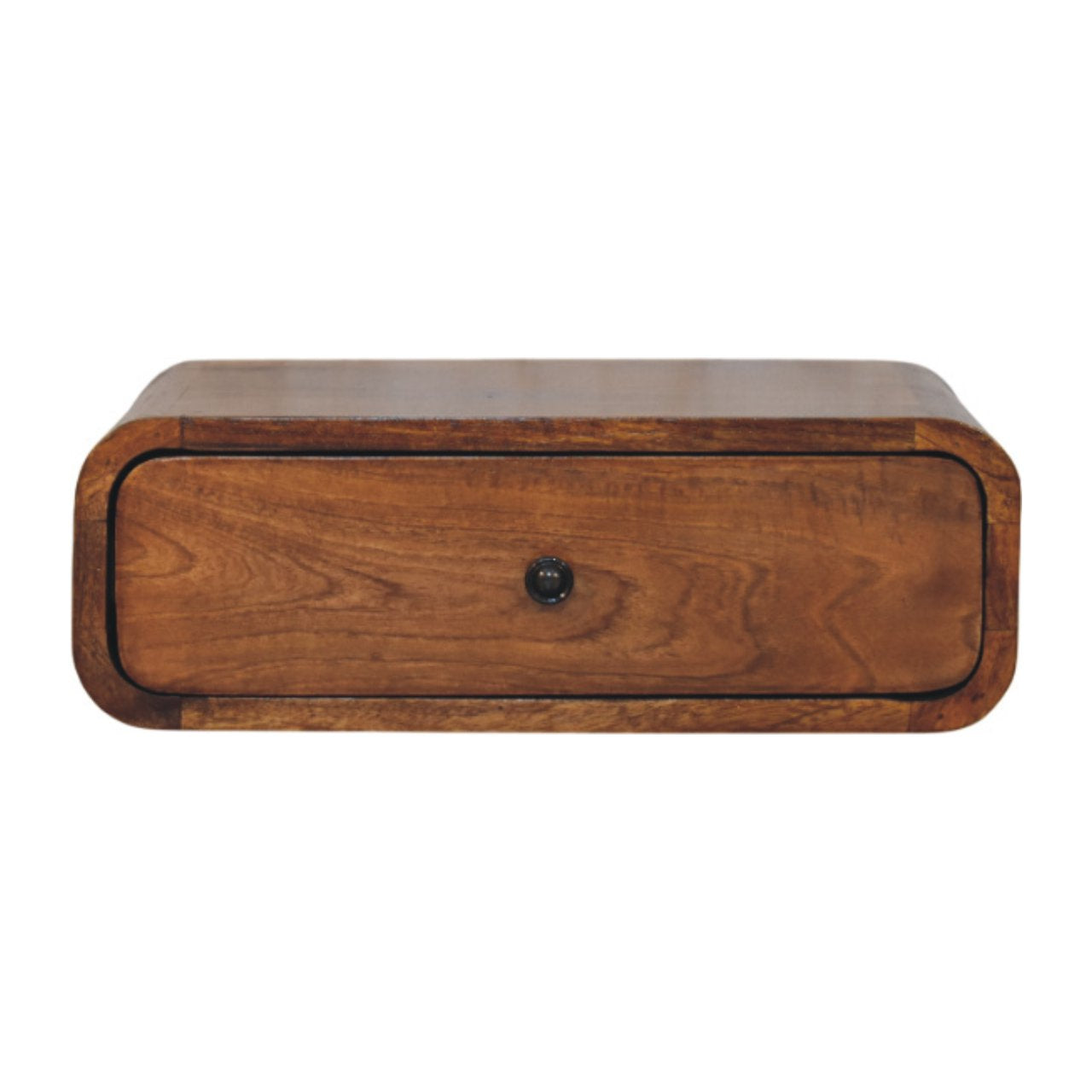 Avora Wall-Mounted Chestnut 1 Drawer Nightstand - product view