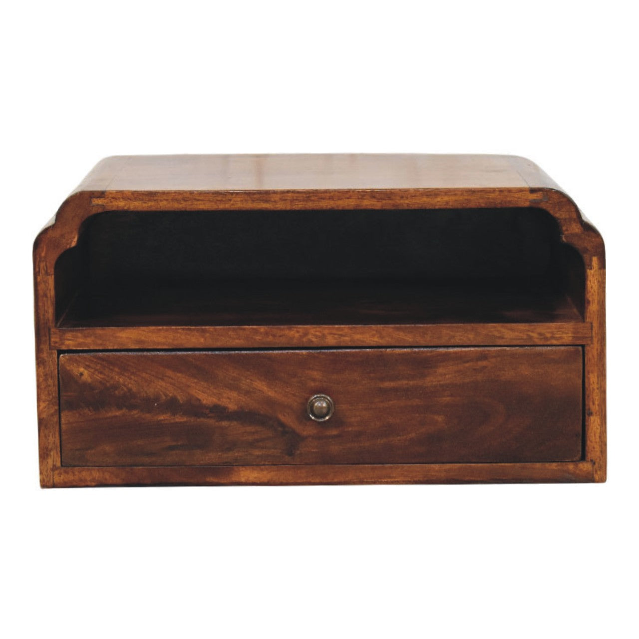 Avora Wall-Mounted Chestnut Bedside - product view