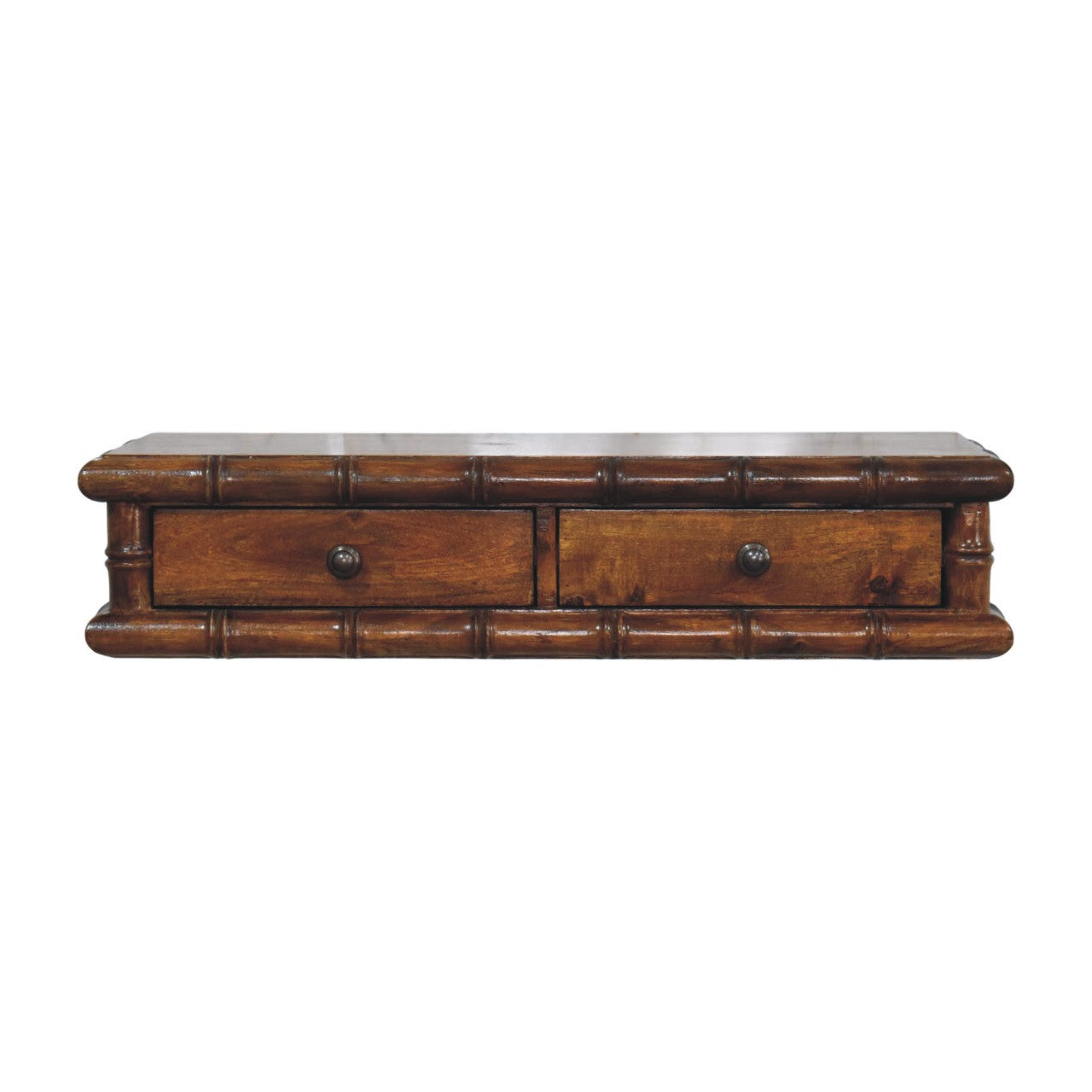 Bamboo Two Drawer Console Table - product view