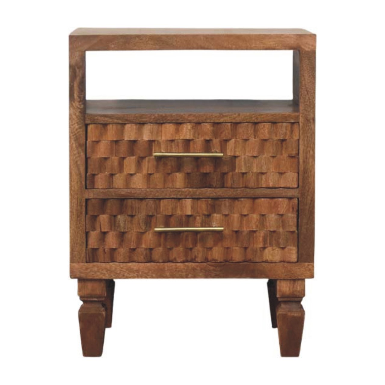 Cadiz Carved Open-Shelf Bedside - product view