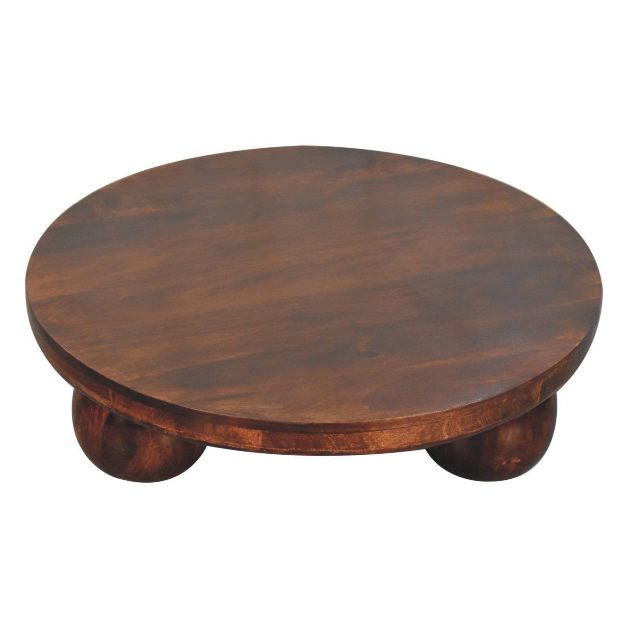 California Walnut Central Table with Ball Feet - verified alternate view 2