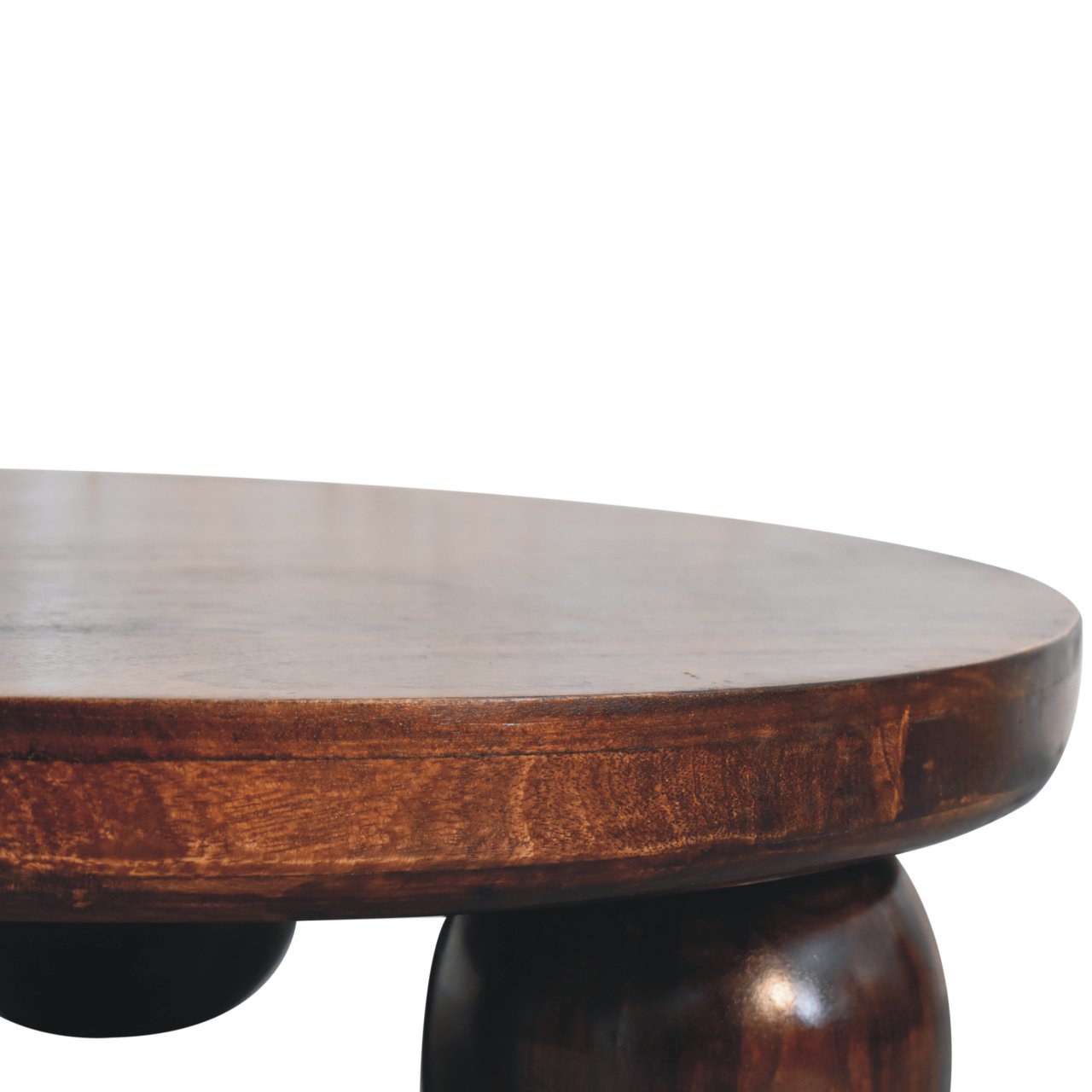 California Walnut Central Table with Ball Feet - verified alternate view 4