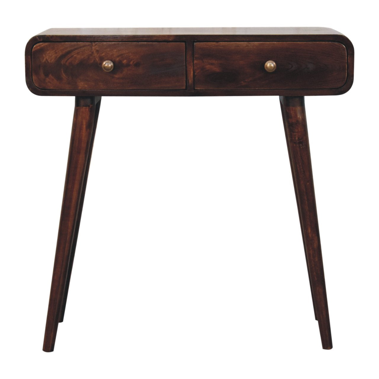 California Walnut Curved Hallway Table - product view