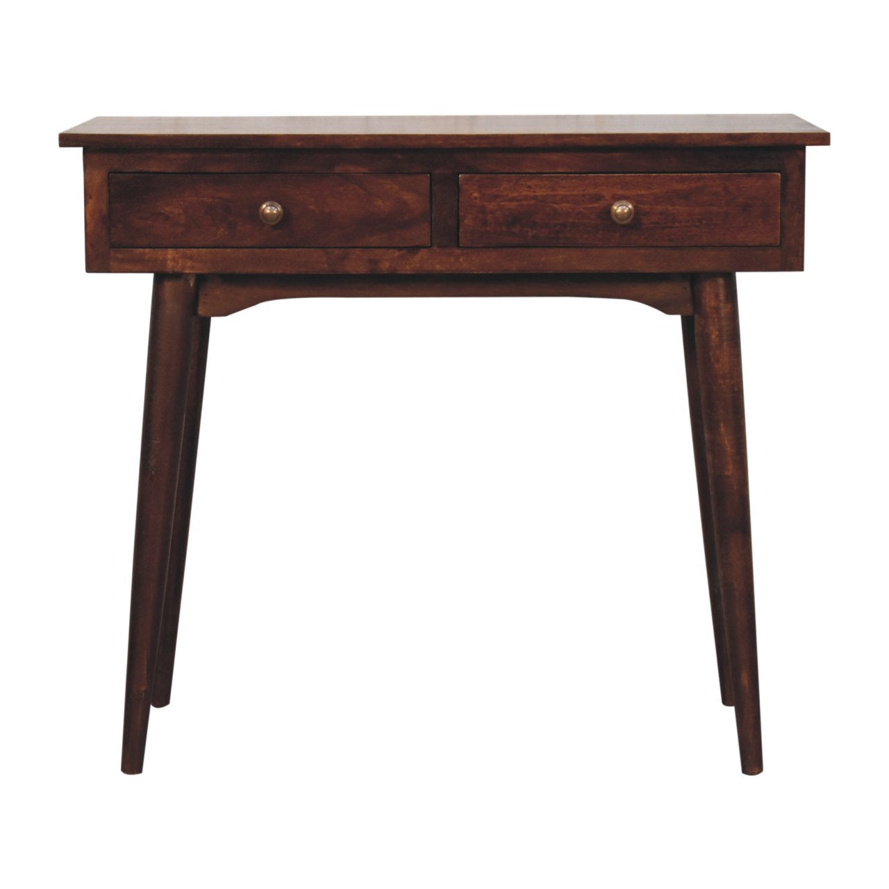 California Walnut Hallway 2 Drawer Console Table - product view