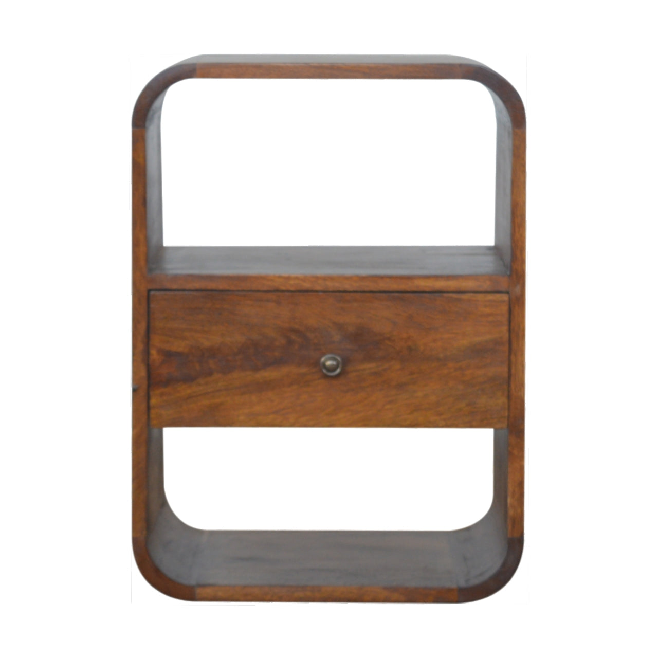 Chestnut Curved Edge Nightstand - product view