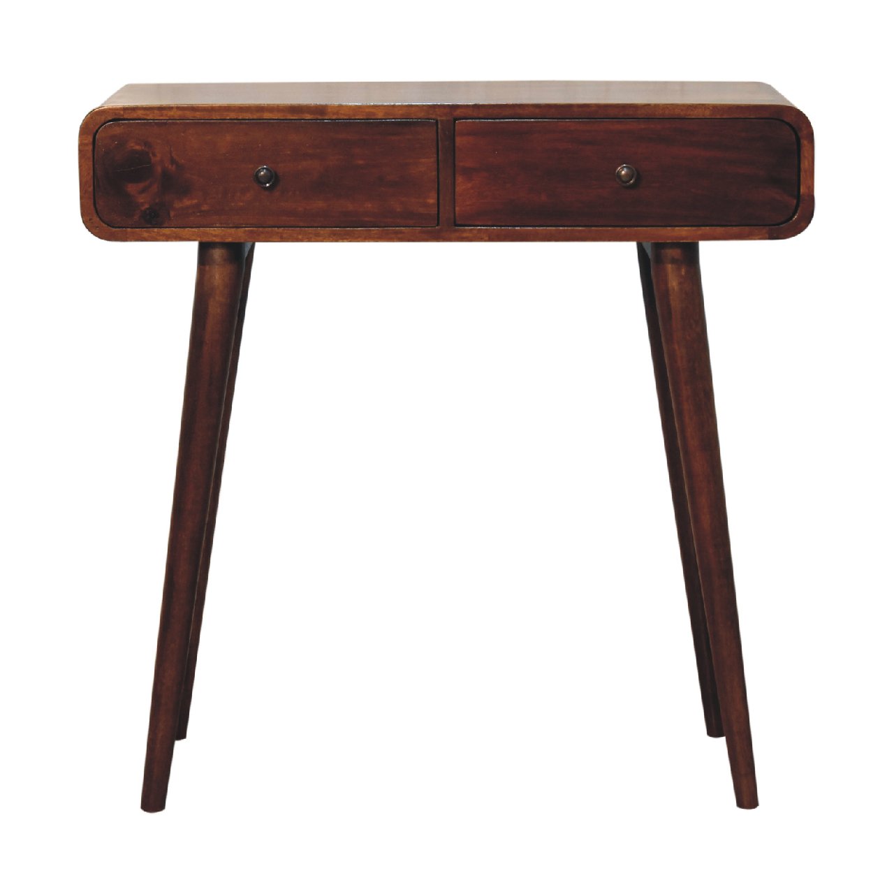 Chestnut Curved Hallway Table - product view