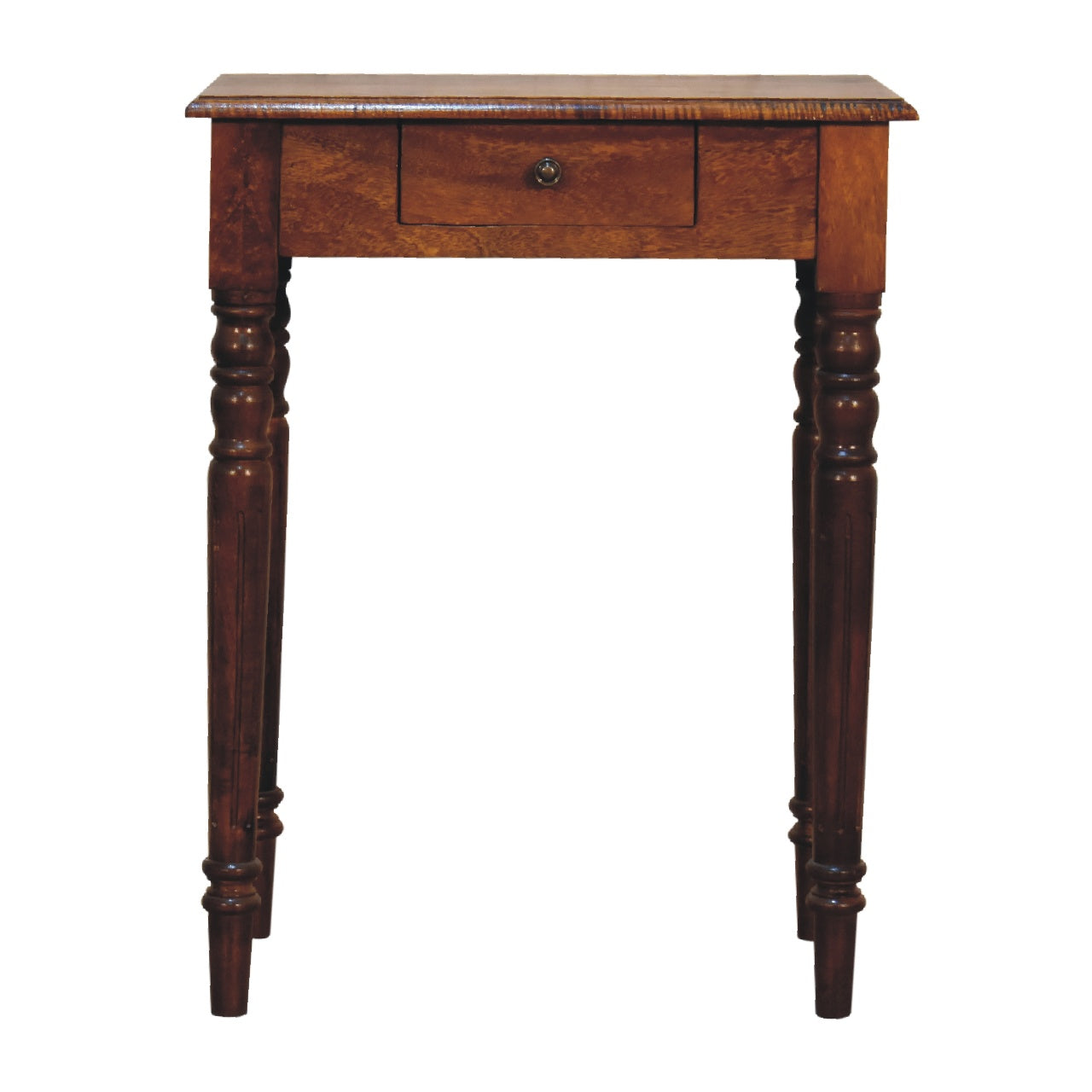 Chestnut Turned Leg Writing Desk - product view