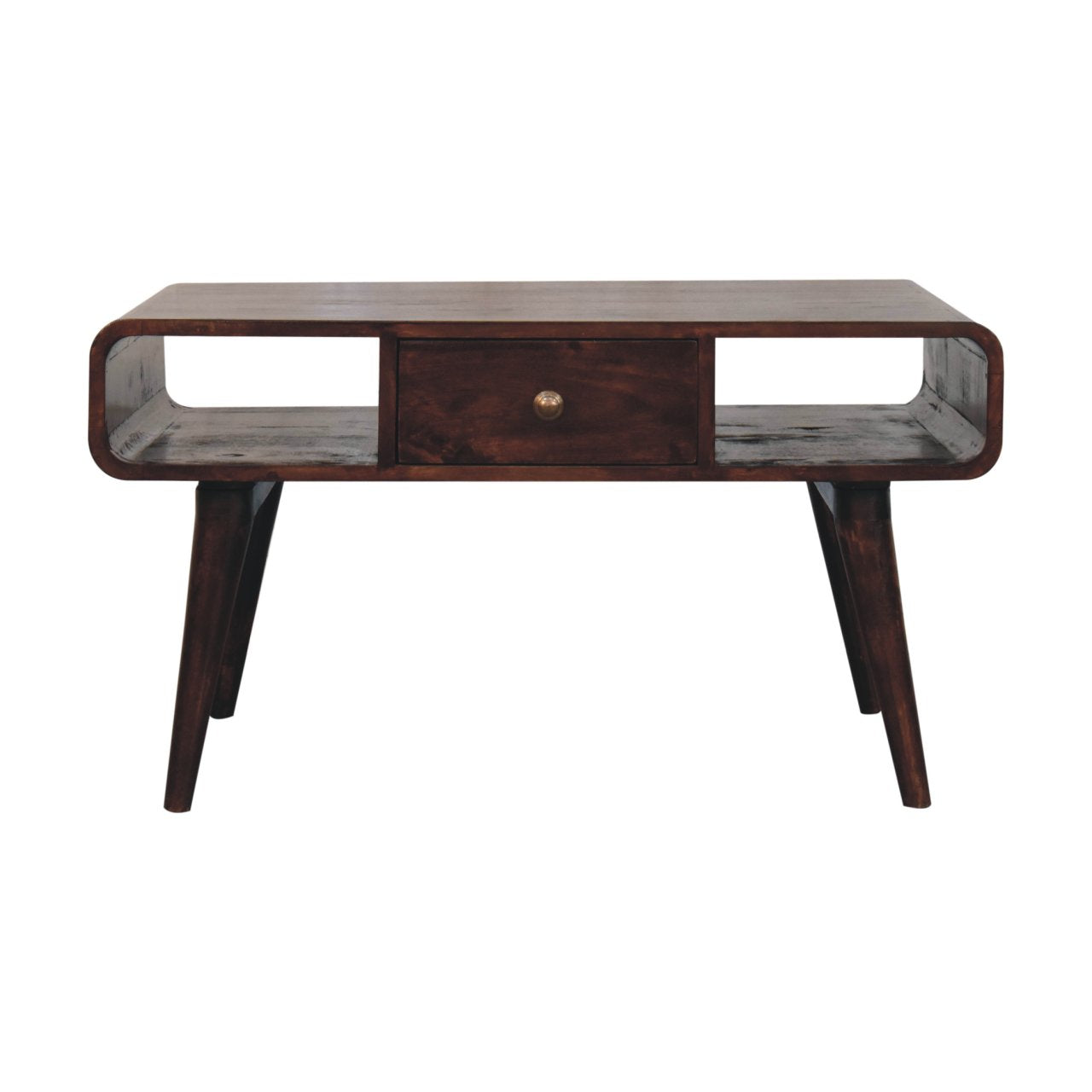 Curved California Walnut Coffee Table - product view