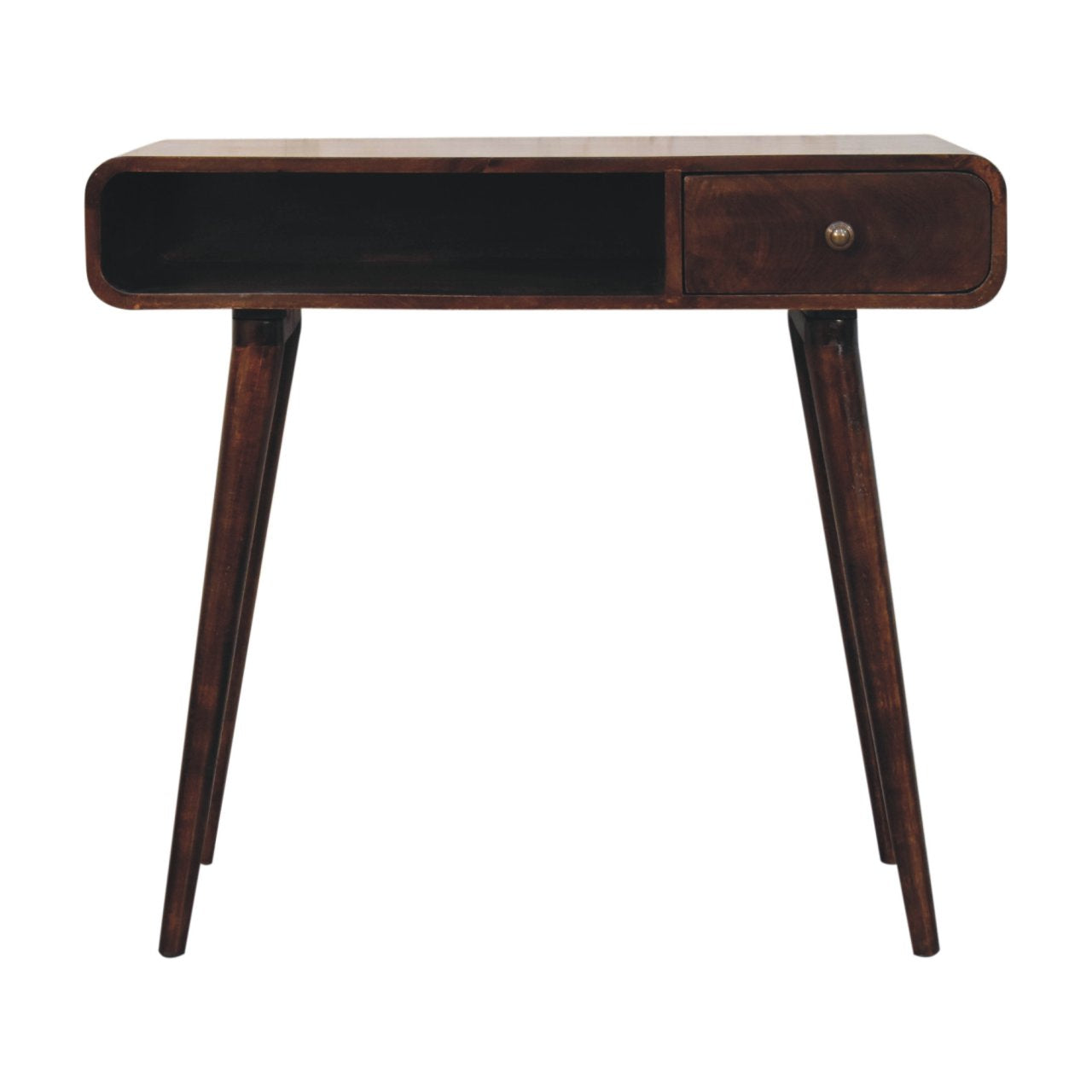 Curved California Walnut Writing Desk - product view