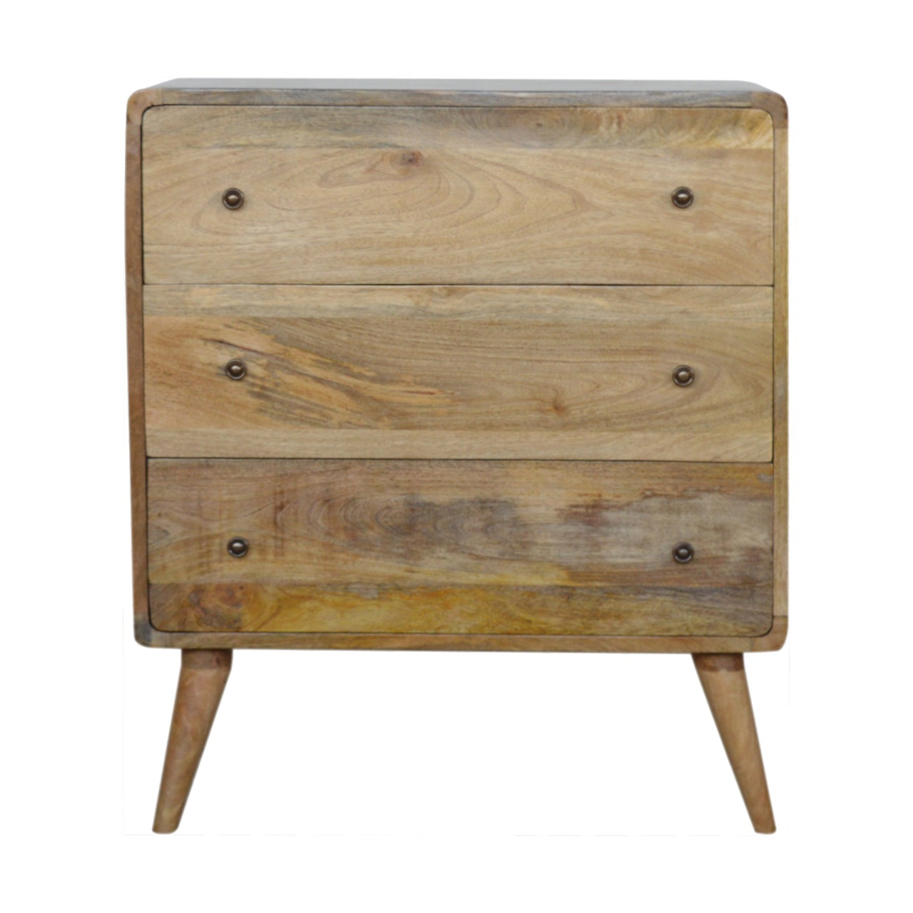 Curved Oak-ish Chest - product view