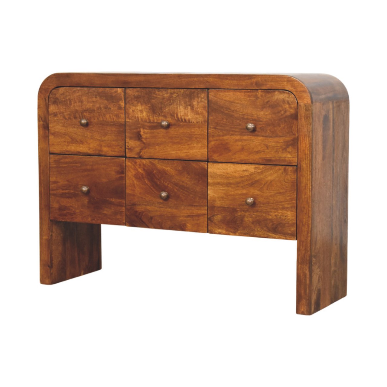 Darcy 3 over 3 Drawer Chest in Chestnut Finish - verified alternate view 2