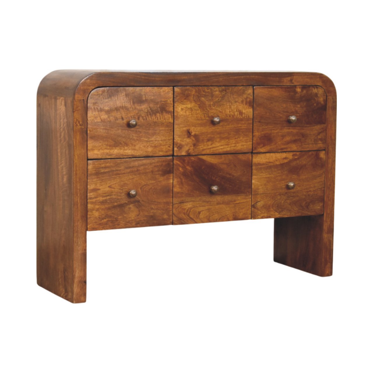 Darcy 3 over 3 Drawer Chest in Chestnut Finish - verified alternate view 3