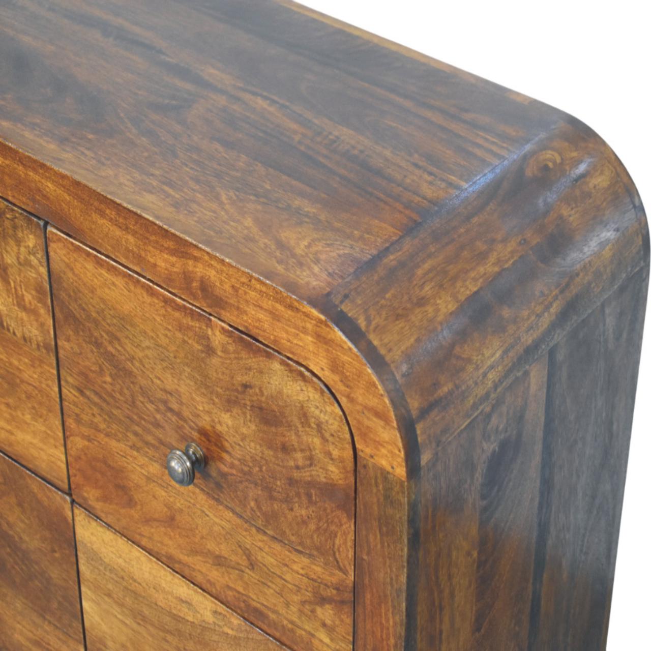 Darcy 3 over 3 Drawer Chest in Chestnut Finish - verified alternate view 5