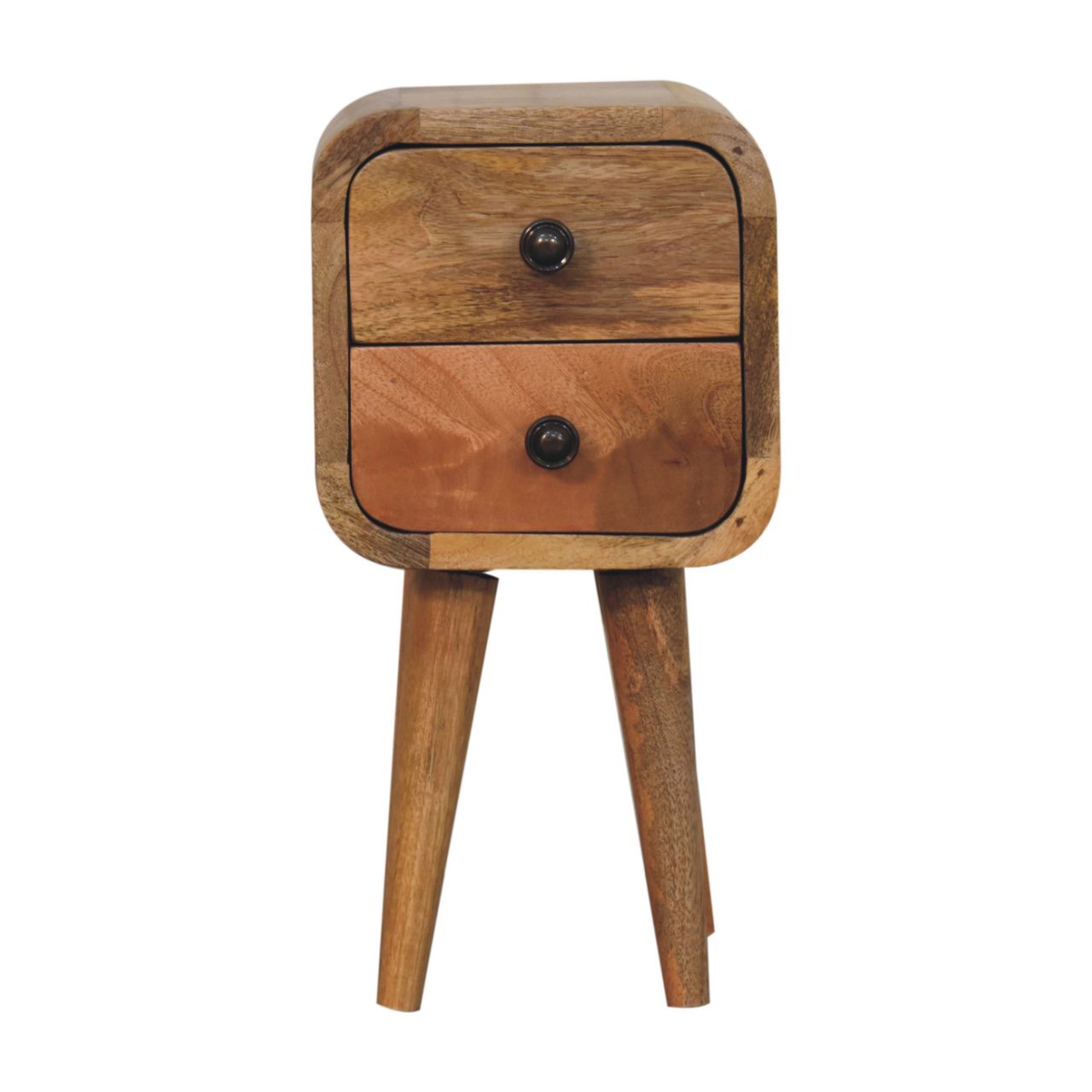 Extra Mini Curved Oak-ish Bedside - product view