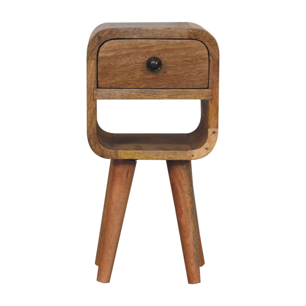 Extra Mini Oak-ish Curve Lower Bedside - product view