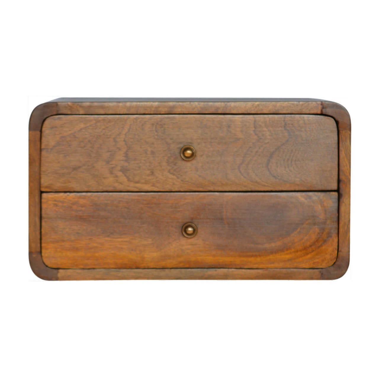 Floating Curved Chestnut Nightstand - product view