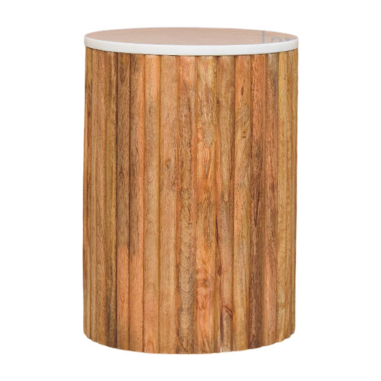 Fluted Marble Side Table - product view
