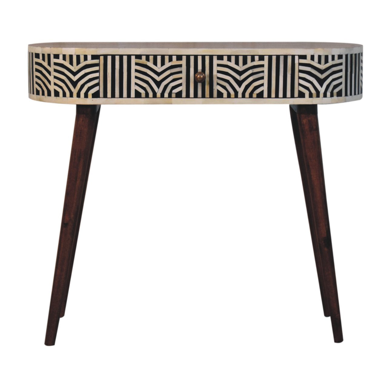 Honey Caramel Edessa Bone Inlay Console Table - product view
