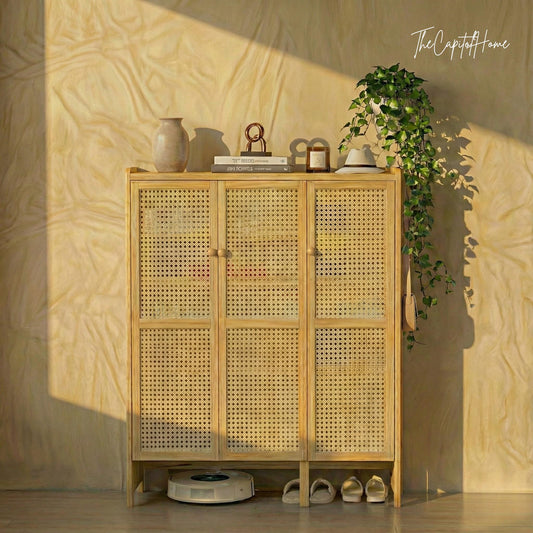 Bamboo 5-Tier Shoe Rack – Freestanding Entryway Storage Organizer, Natural & Eco-Friendly