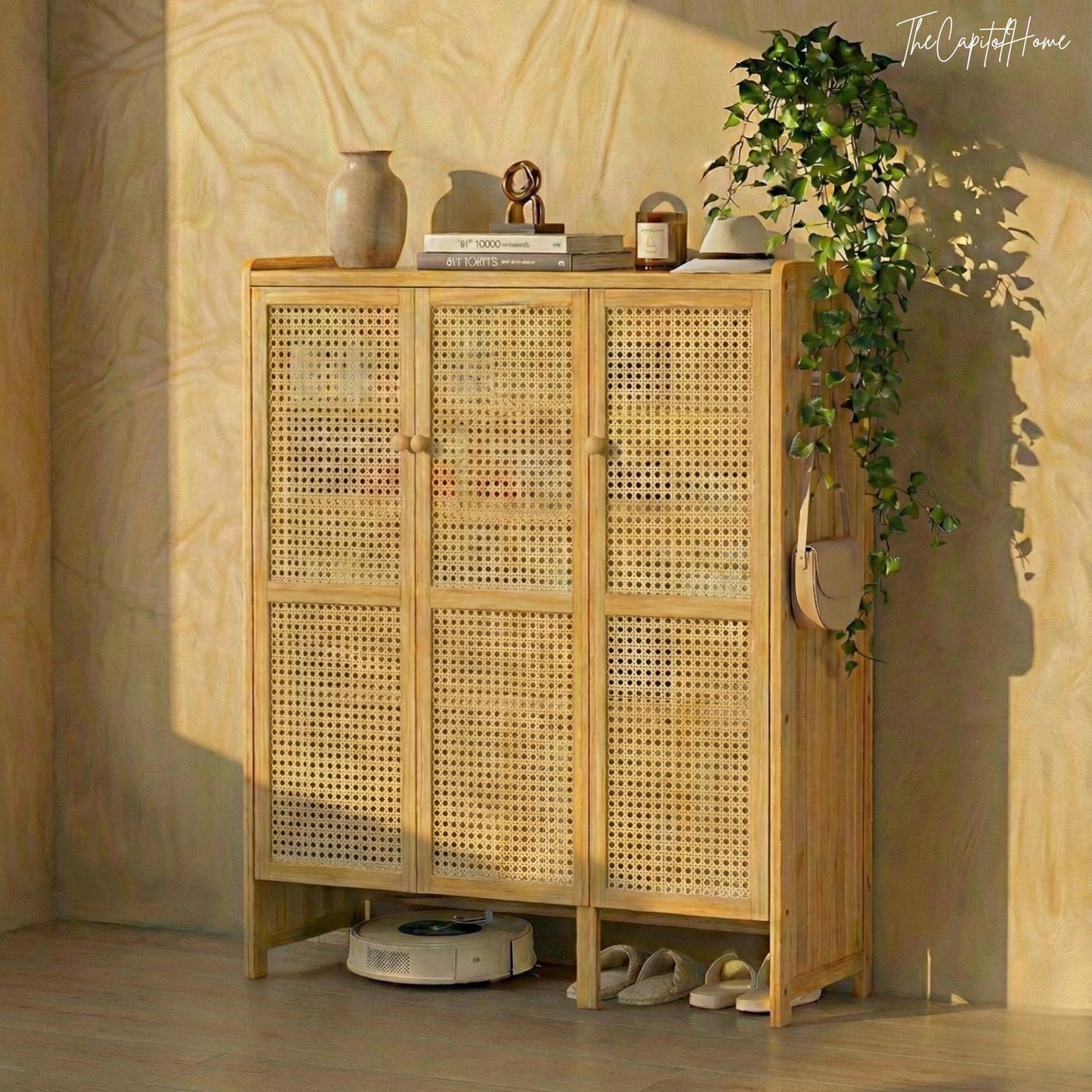 Bamboo 5-Tier Shoe Rack – Freestanding Entryway Storage Organizer, Natural & Eco-Friendly