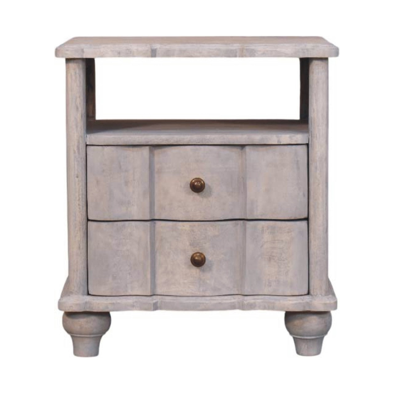 Lume Washed Open-Shelf Bedside - product view