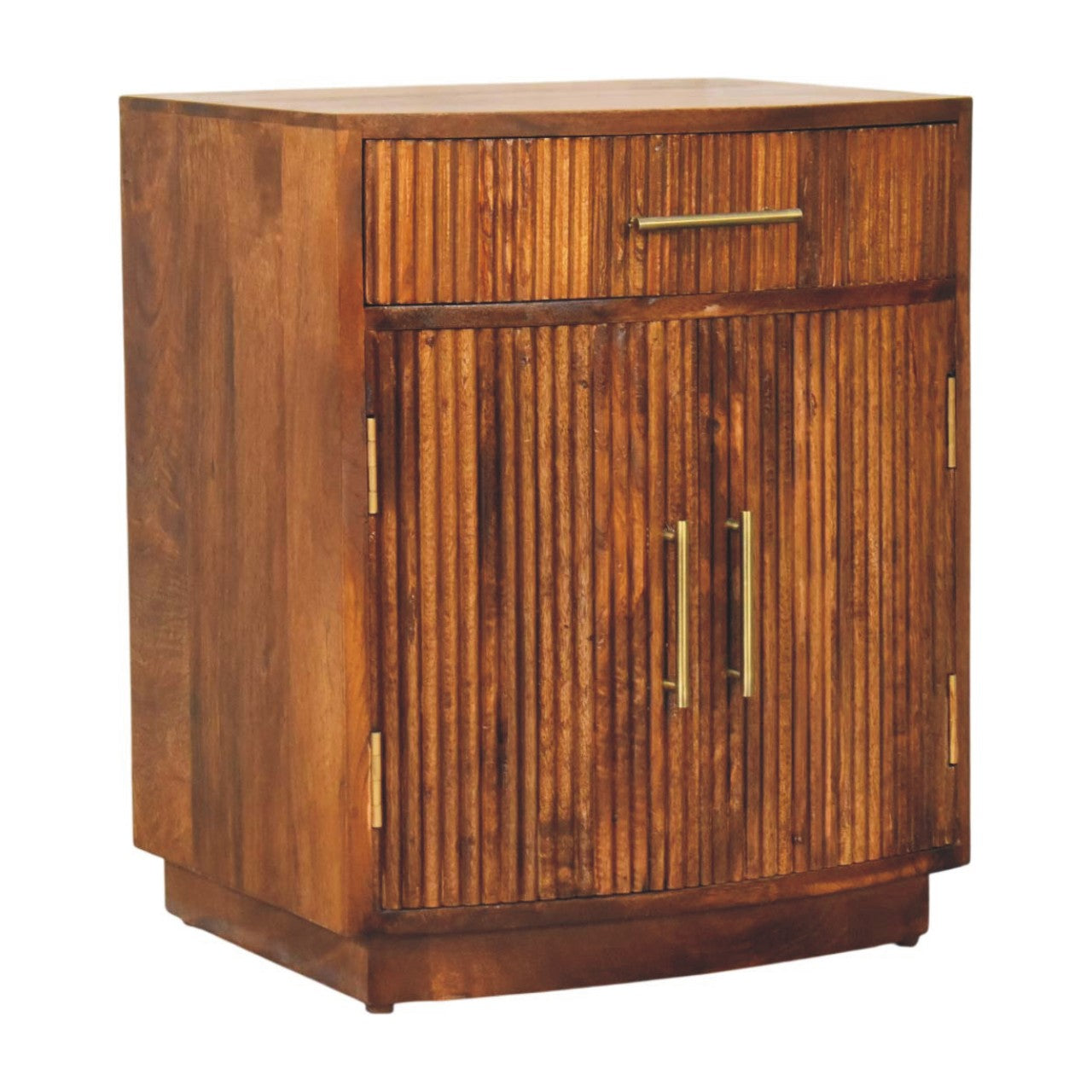 Milan Fluted Bedside Cabinet - detail view