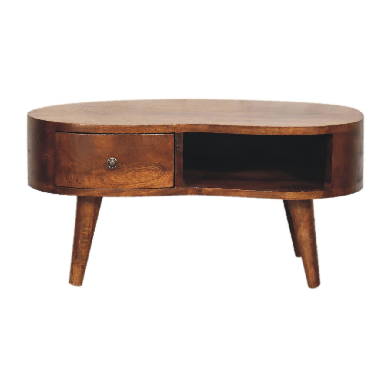 Mini Chesnut Wave Coffee Table - product view