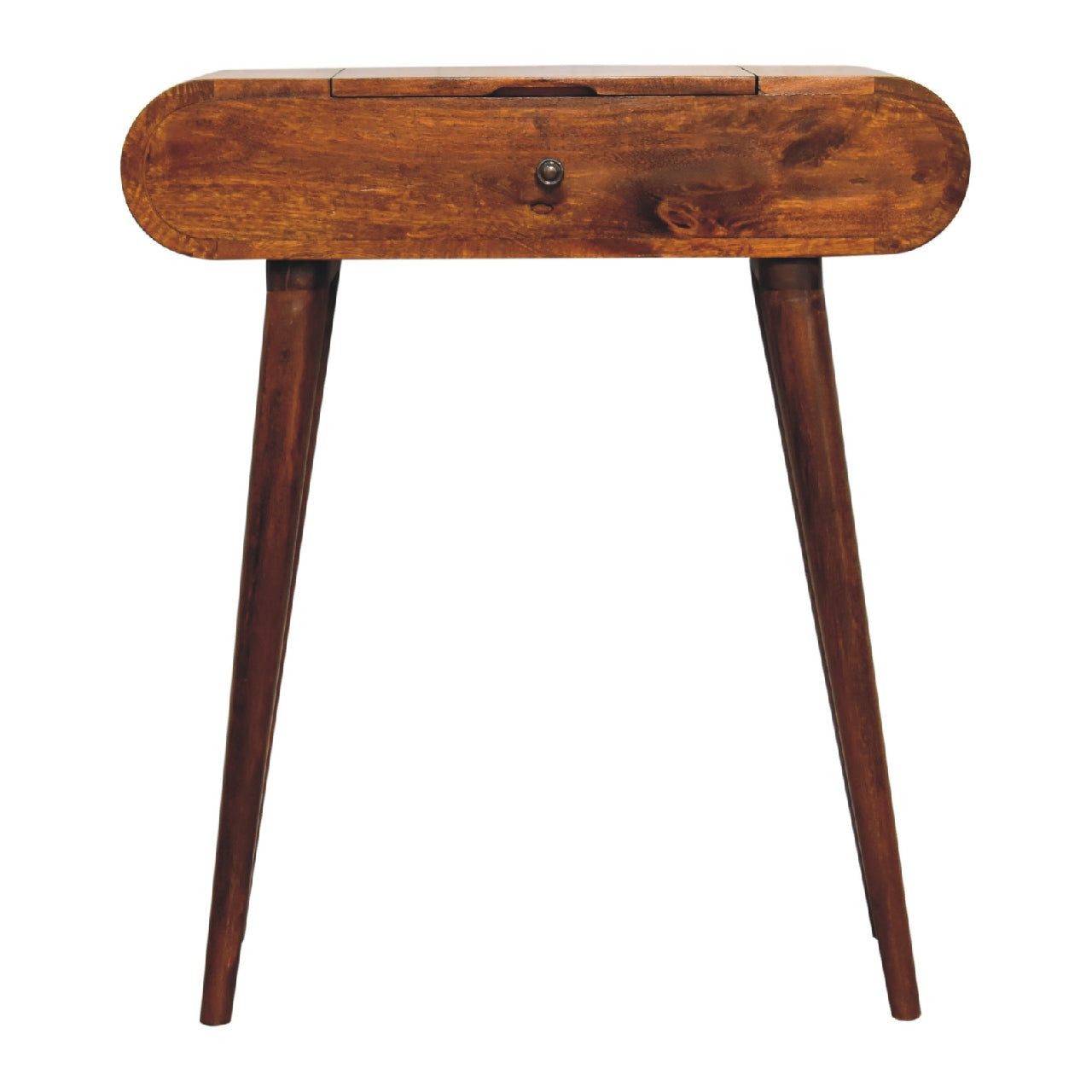 Mini Round Chestnut Fold Vanity - product view