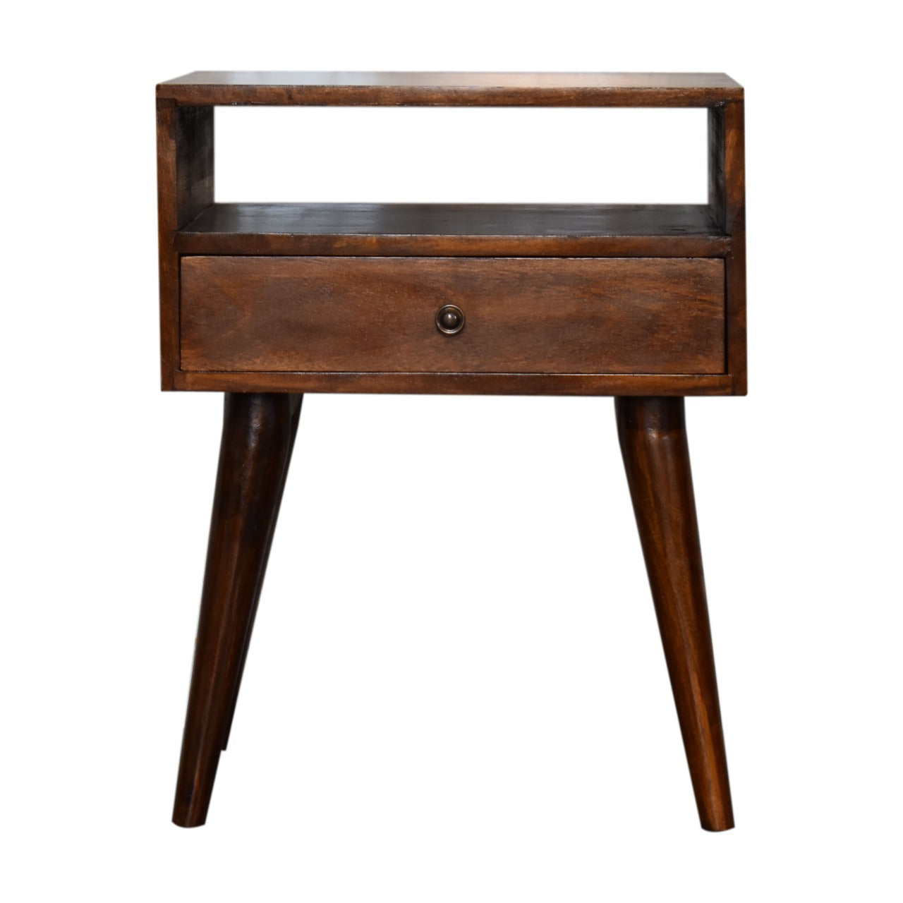 Modern Chestnut Solid Wood Nightstand - product view