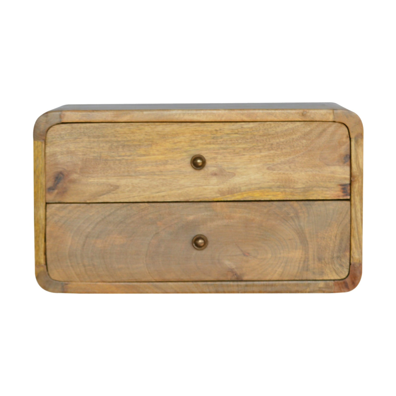 Oak-ish 2 Drawer Floating Nightstand - product view