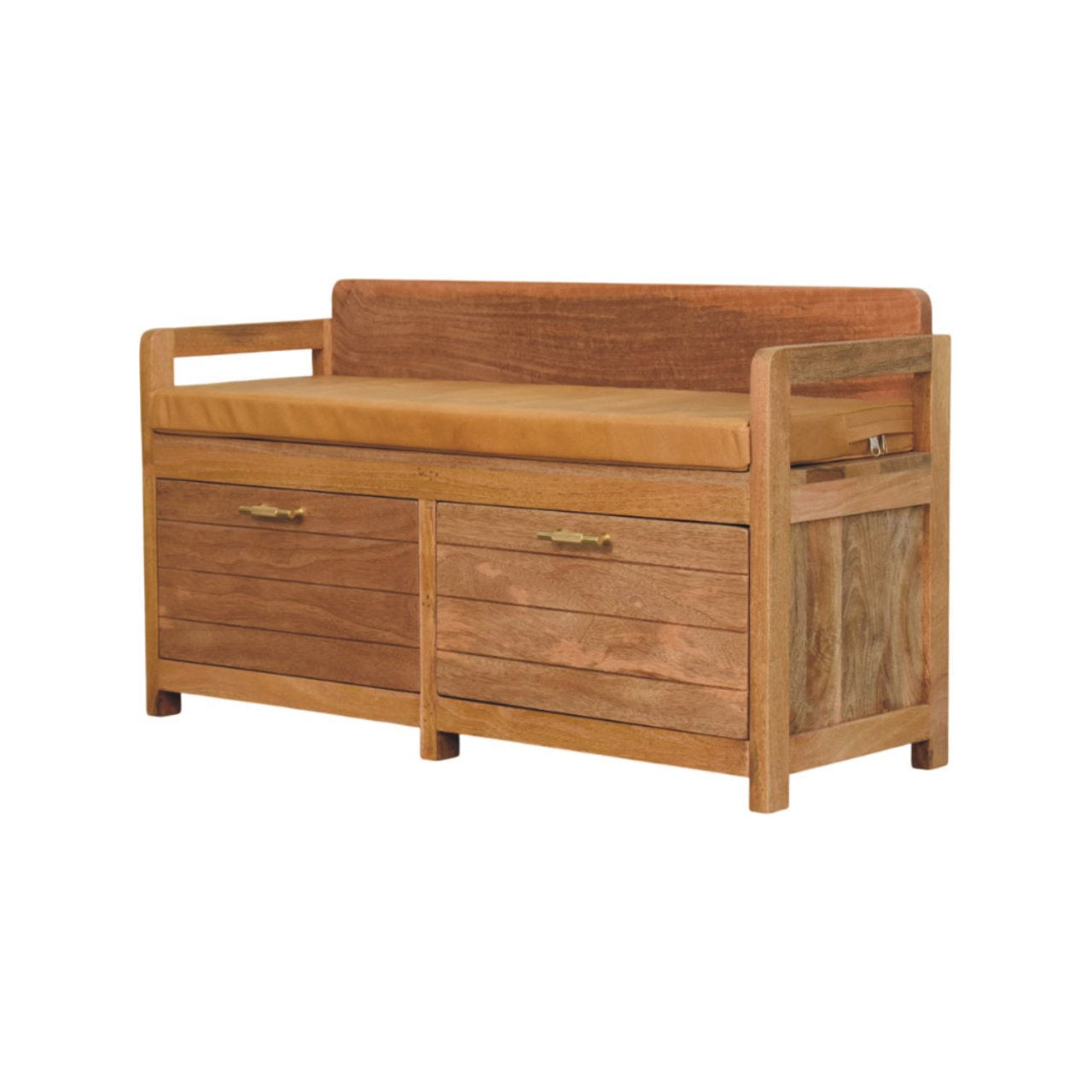 Oxford Oak-ish 2 Drawer Storage Bench - verified alternate view 2