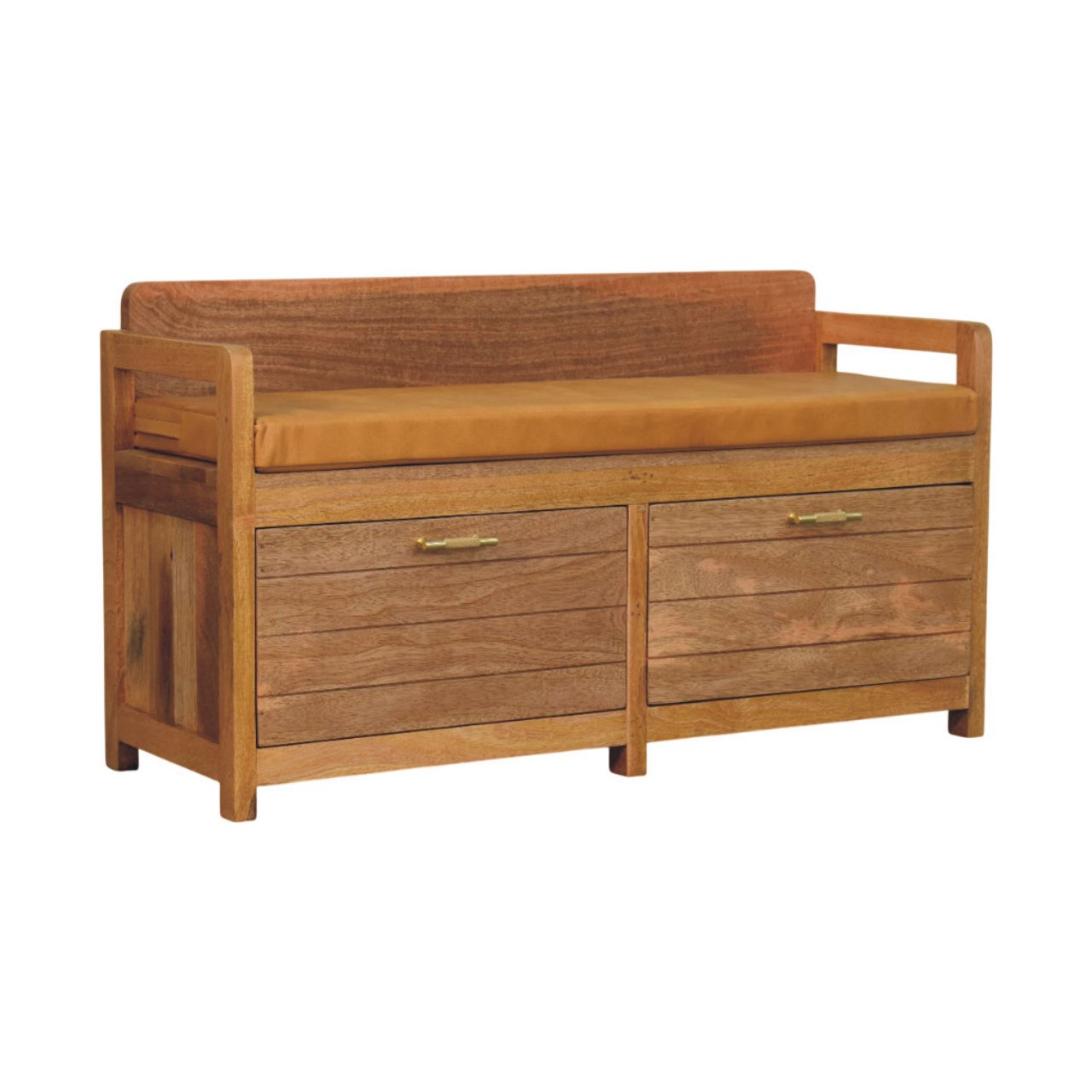 Oxford Oak-ish 2 Drawer Storage Bench - verified alternate view 3
