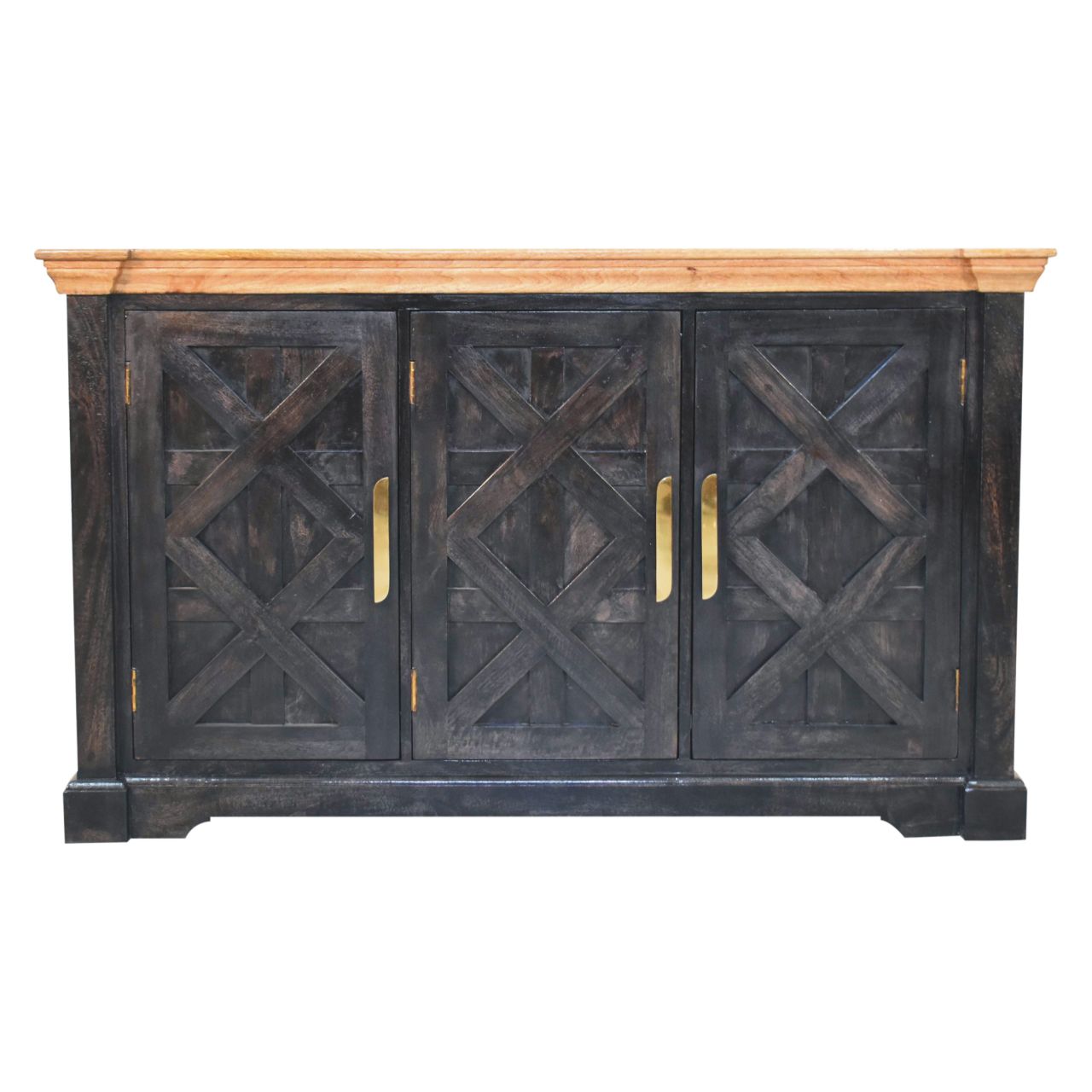 Regal Ash Black Rustic Sideboard - product view
