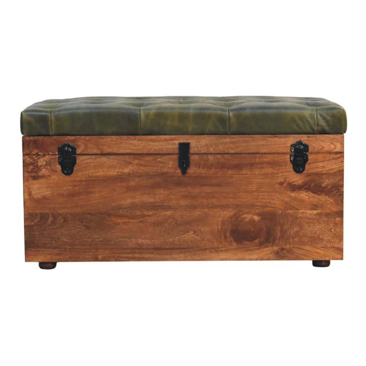 Roasted Almond Storage Trunk Bench - product view