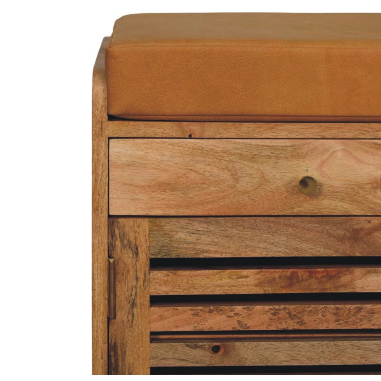 Shutter Oak-ish Shoe Rack with 2 drawers - verified alternate view 5