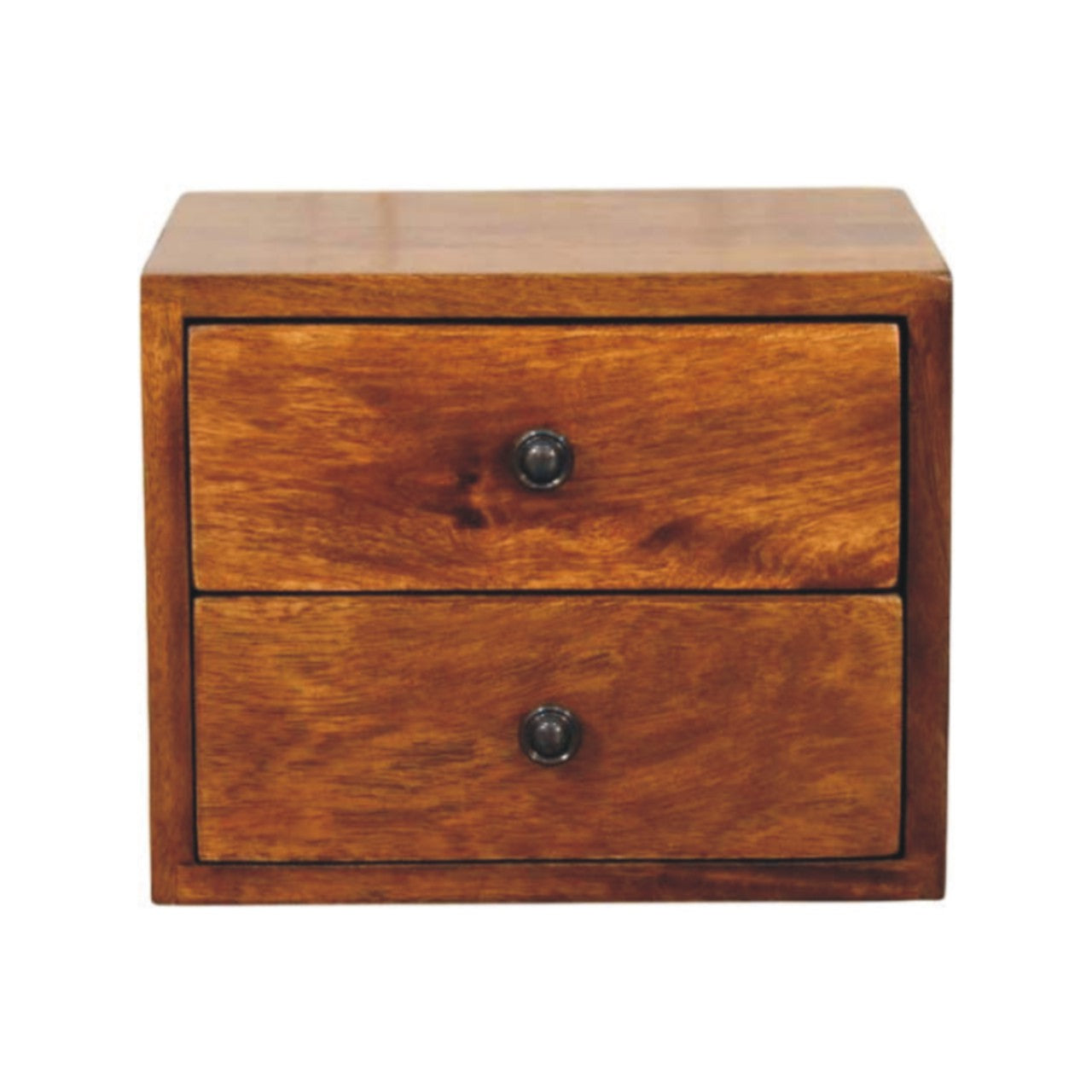 Solis 2-Drawer Chestnut Wall Mounted Nightstand - product view