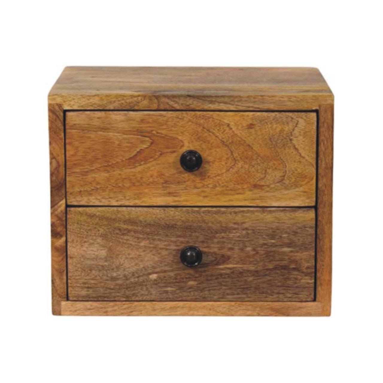 Solis 2-Drawer Oak-ish Wall Mounted Nightstand - product view