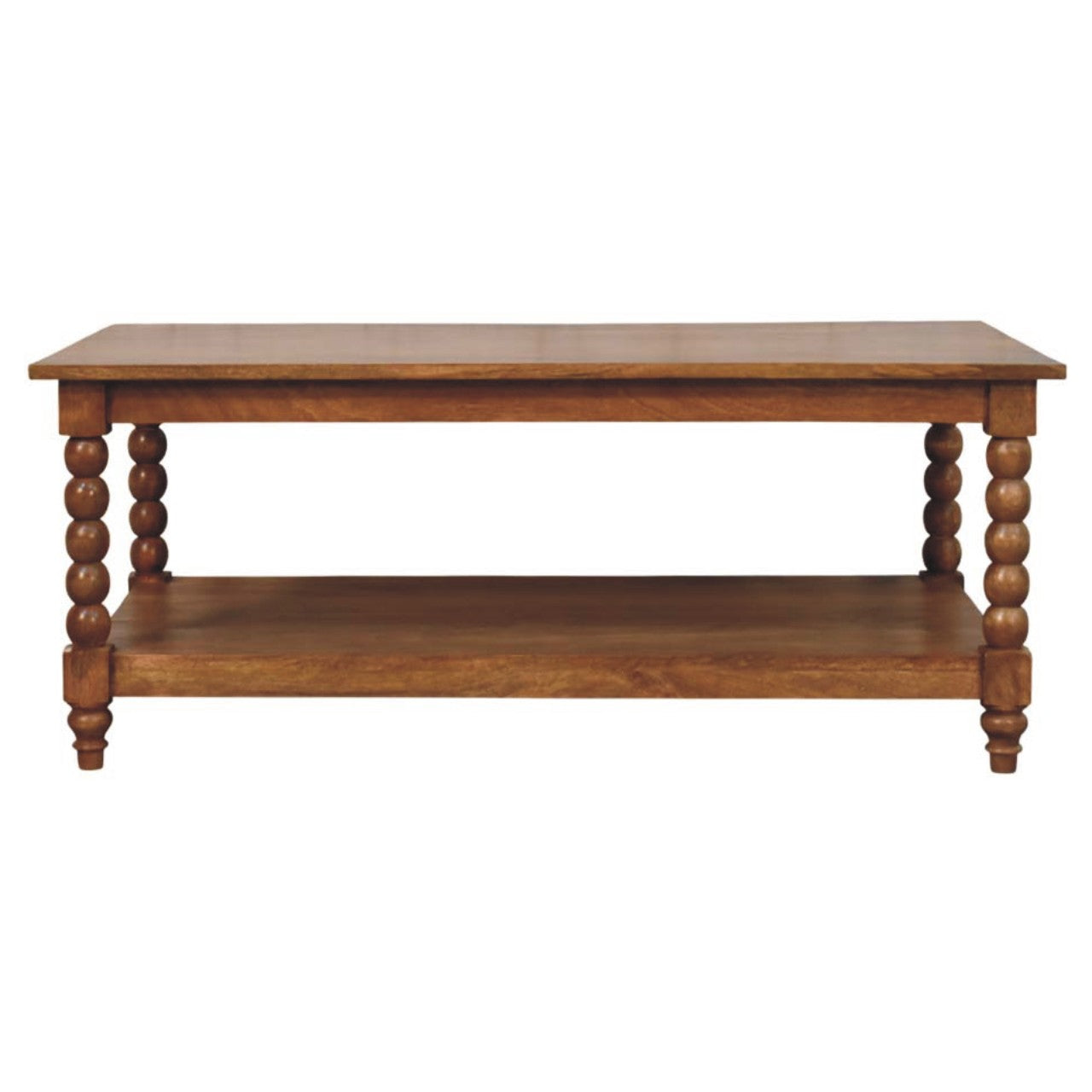 Spindle Coffee Table with Open Shelf - product view