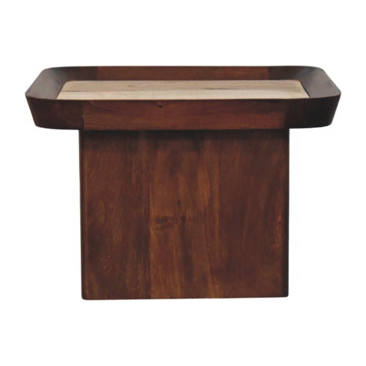 Travertine Top Tray Coffee Table - product view