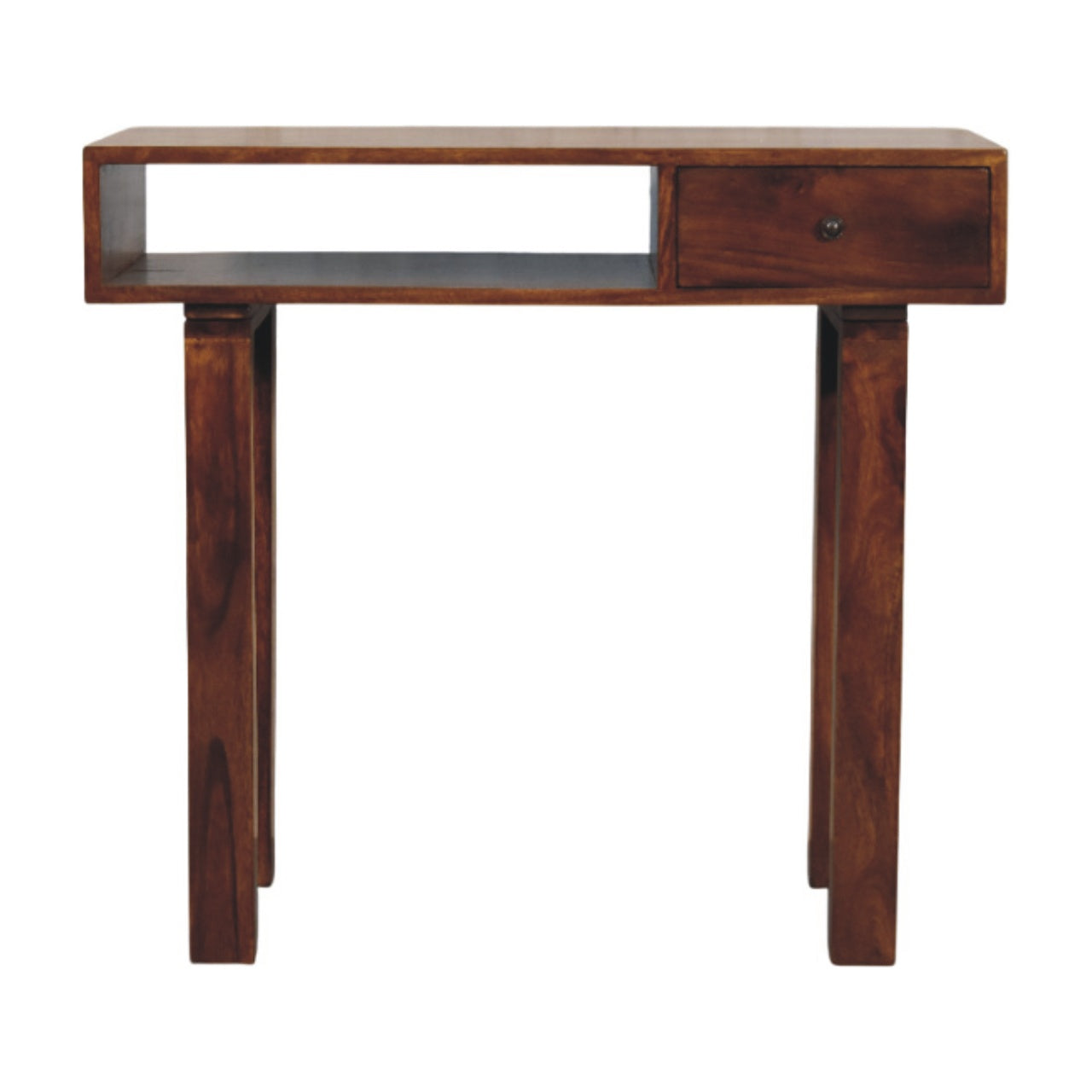 Tula 1 Drawer Chestnut Writing Desk - product view
