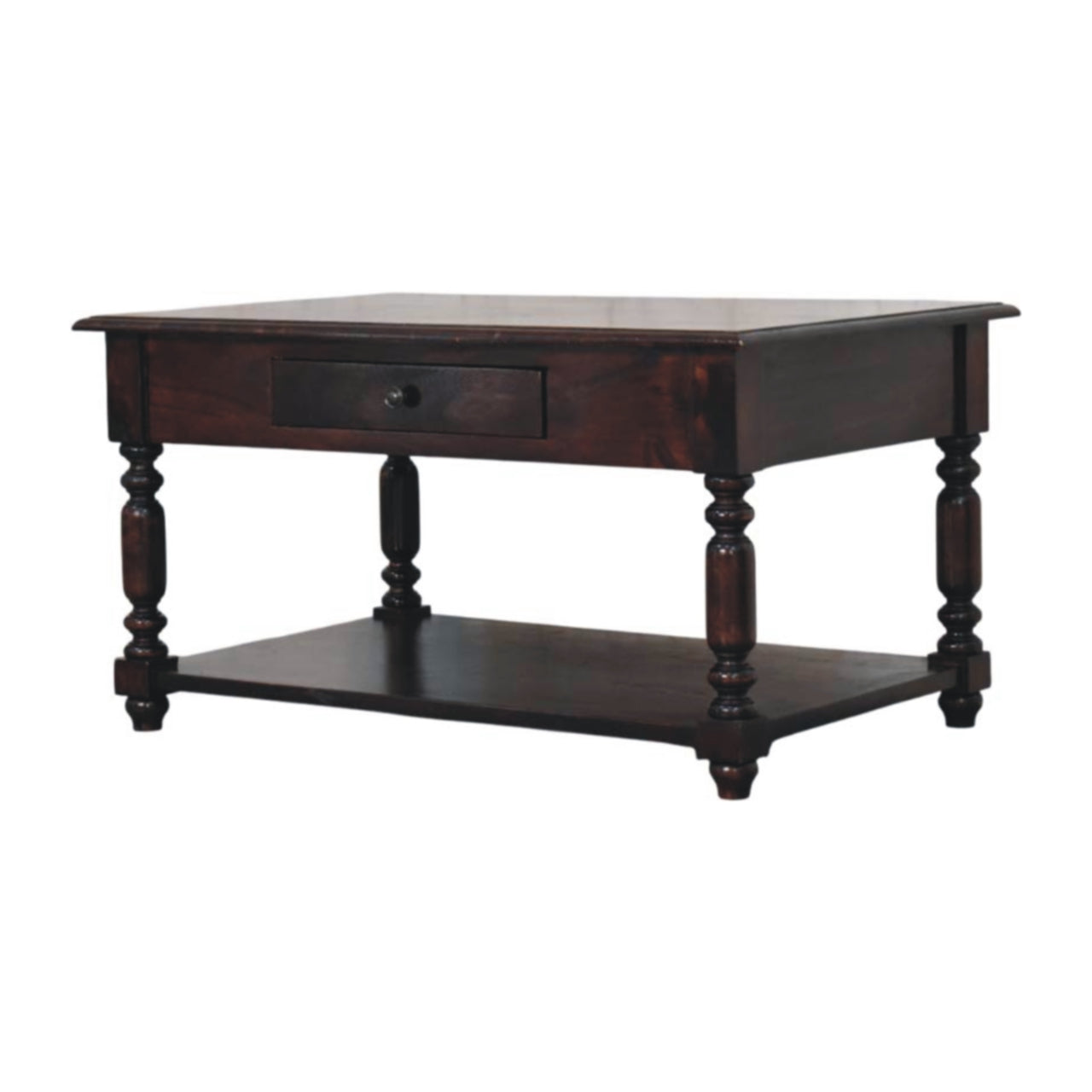 Turned Legs Cherry Console Table - verified alternate view 2