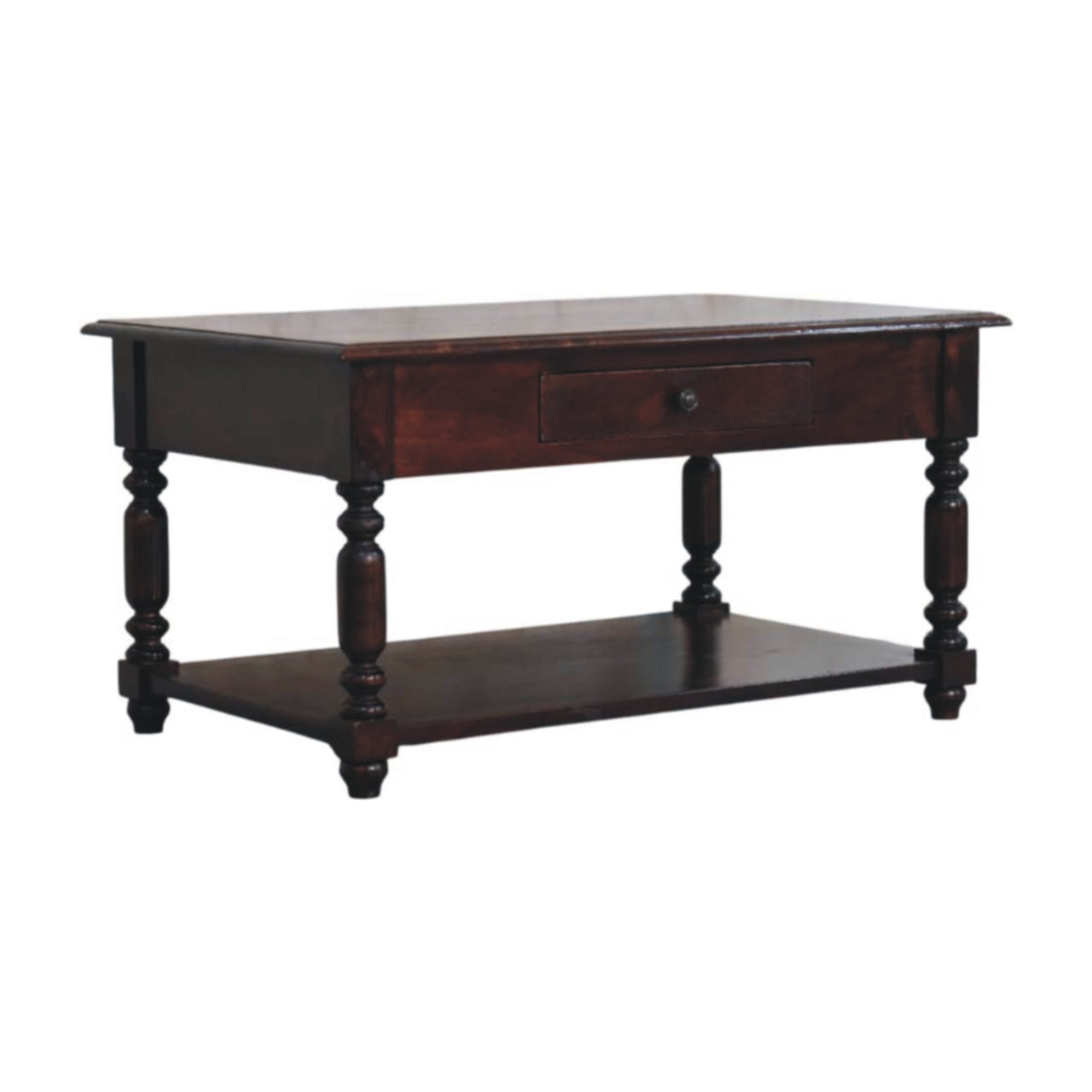 Turned Legs Cherry Console Table - verified alternate view 3